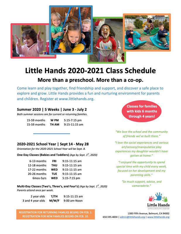 Little Hands class schedule